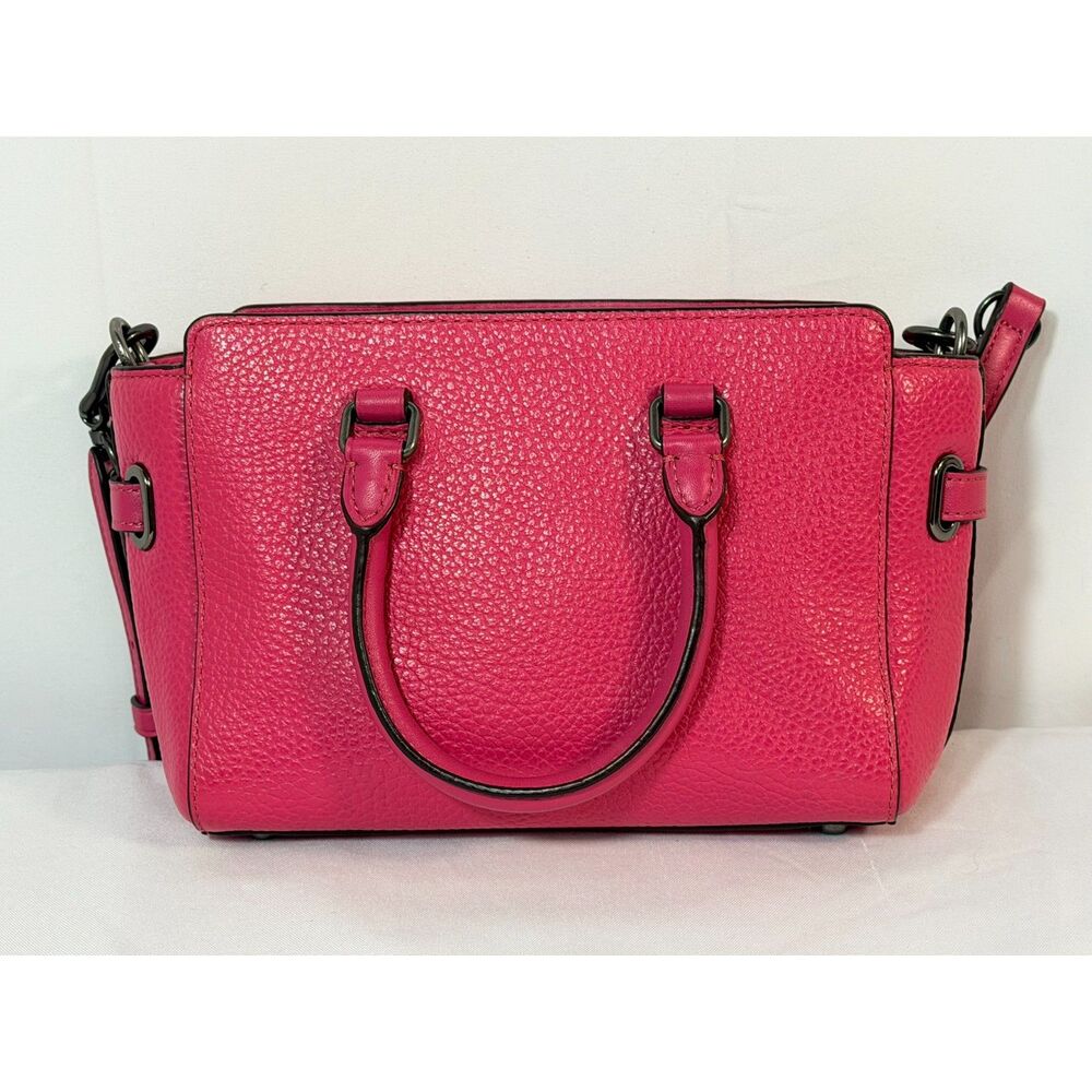 Coach Hot Pink Pebbled Leather Crossbody Satchel - Picture 6 of 15